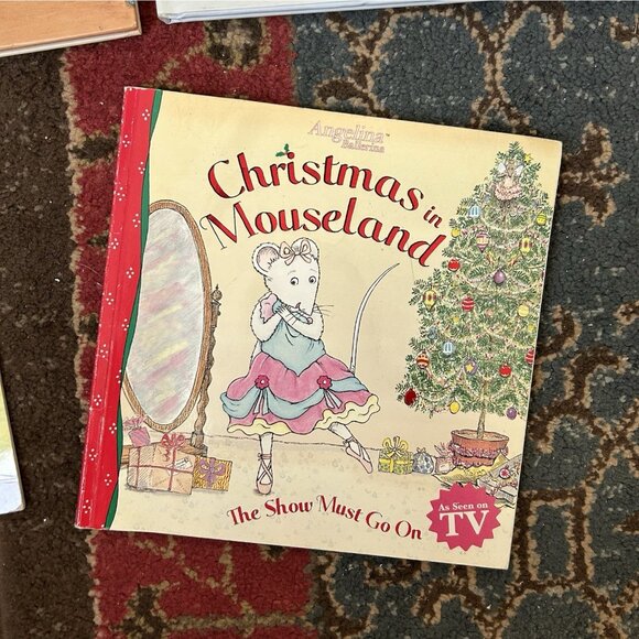 Angelina Ballerina 4 books - Christmas Vtg HC Pb Mix Fairy Balletcore Feminine - Picture 2 of 16